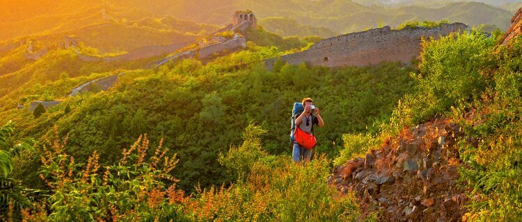 Visitng the Great Wall in autumn