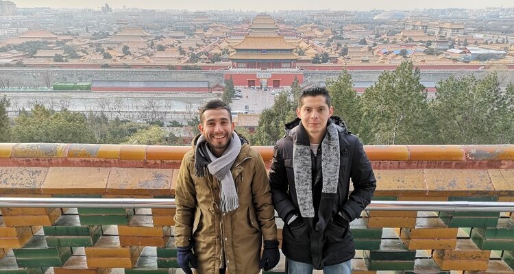 Our guests in Jingshan Park