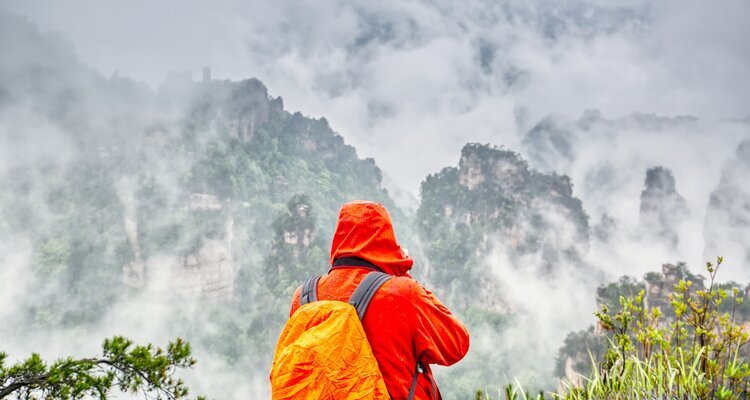 Zhangjiajie in fog and clouds