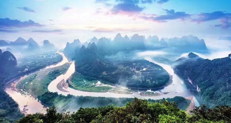 The view from the top of Xianggong Hill.