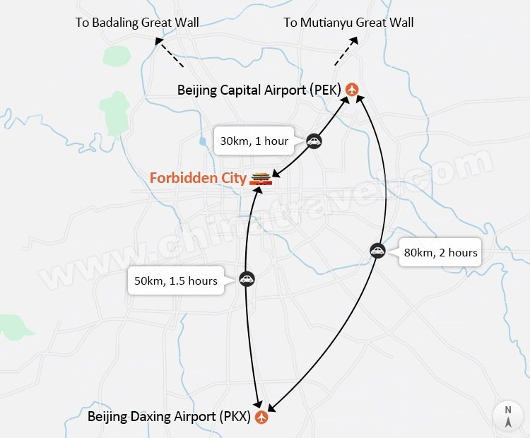 Beijing Airport Location Map
