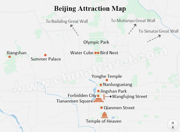 Beijing Attraction Map