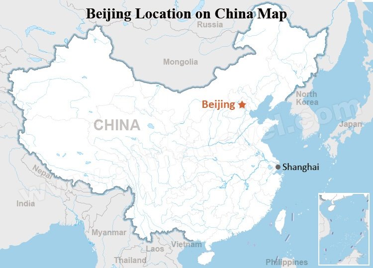Beijing Location on China Map
