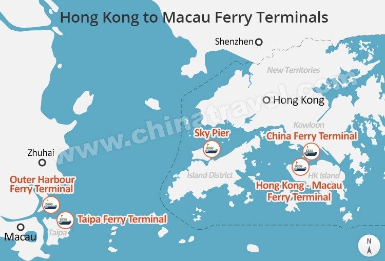 hk to macau ferry terminals