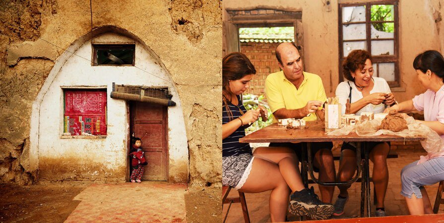 Making terracotta worriors at a cave house