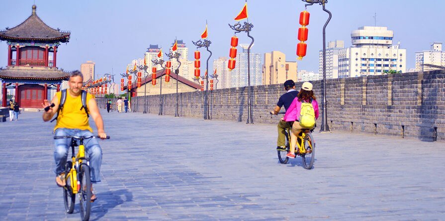 Biking on  Xi'an City Wall