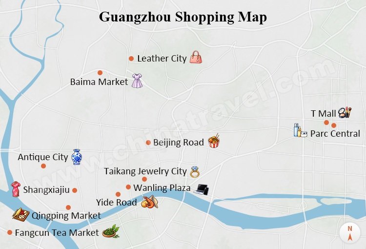 Guangzhou Shopping Map
