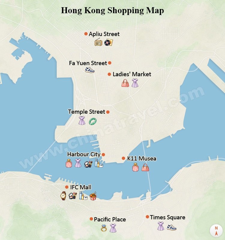 Hong Kong Shopping Map