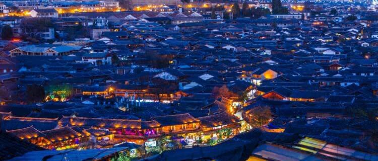 Night View of Lijiang Old Town