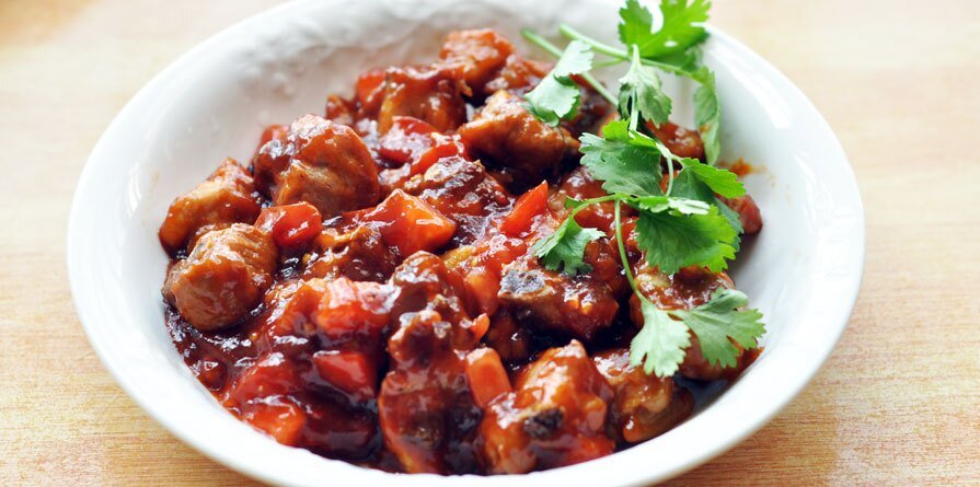 Pork Ribs with Rice Cake