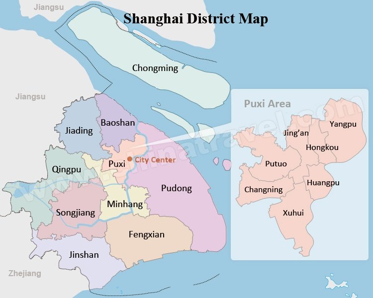 Shanghai District Map