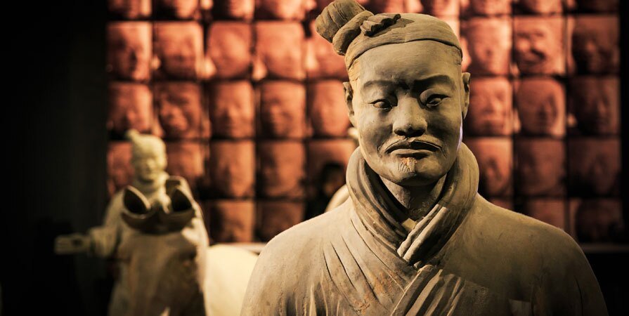 A terracotta warrior