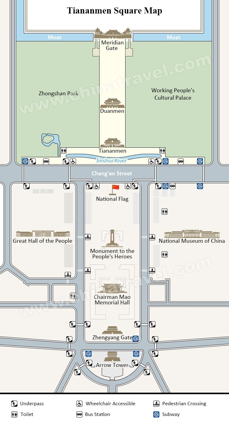 Tiananmen Square Map