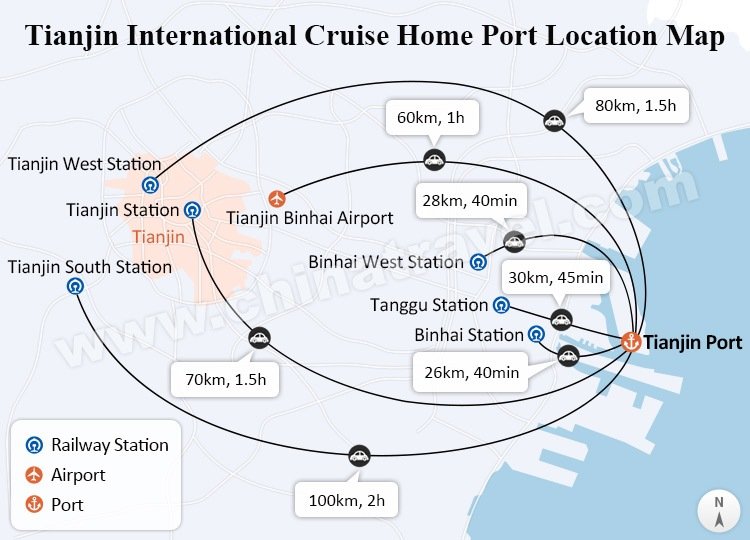 Tianjin International Cruise Home Port Map
